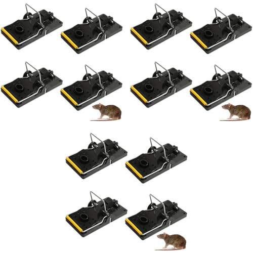 HASTHIP® 12PCS Rat Traps House Garden Patio Reusable Mouse Trap for Mice Rats Chipmunks Squirrels Hamsters Other Rodents Quickly Slam Killer Indoor Outdoor Large HASTHIP® 12PCS Rat Traps House Garden Patio Reusable Mouse Trap for Mice Rats Chipmunks Squirrels Hamsters Other Rodents Quickly Slam Killer Indoor Outdoor Large